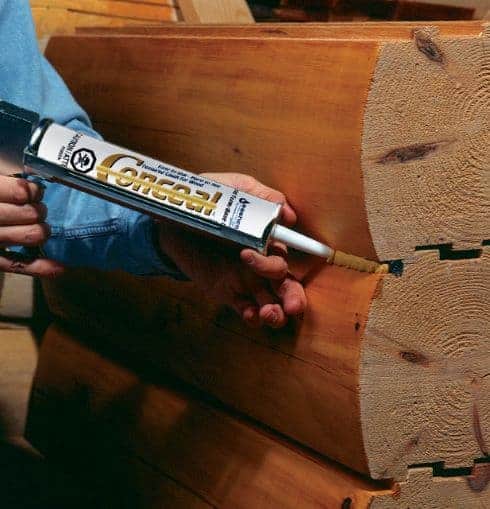 Check Mate® Log Caulk to Seal Cracks and Checks in Log Homes